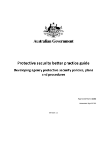 Better practice guide—Developing agency protective security