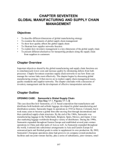 Chapter 17 Global Manufacturing and Supply Chain Management