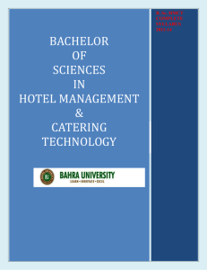 bachelor of sciences in hotel management