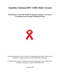 Namibia National HIV/AIDS M&E System