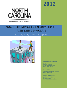 SMALL BUSINESS & ENTREPRENEURIAL ASSISTANCE PROGRAM