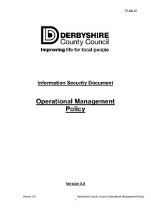 Operational Management Policy