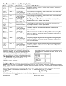 3rd nine week chemistry syllabus