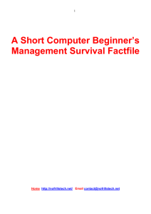 A Computer Beginner's Survival Factfile