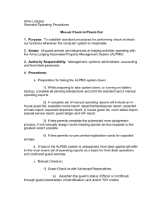 Manual Checkin/Checkout Procedures