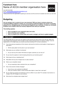 BHP guide to... Budgeting