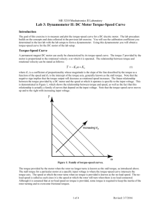 The goal of this exercise is to measure and plot the torque