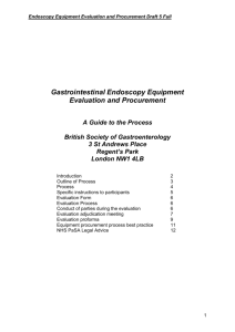 Endoscope Evaluation Form - British Society of Gastroenterology