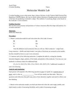 6.5 Practice Worksheet A: Molecular Geometry & Polarity