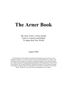 The Arner Book - The Arner Family