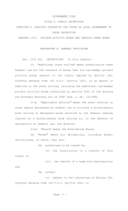 GOVERNMENT CODE TITLE 9. PUBLIC SECURITIES SUBTITLE F