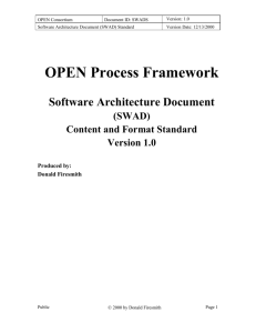 Software Architecture Document Standard
