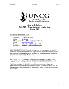 Exam 1 25% - The University of North Carolina at Greensboro