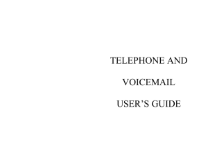 Employee Telephone and Voicemail User Guide