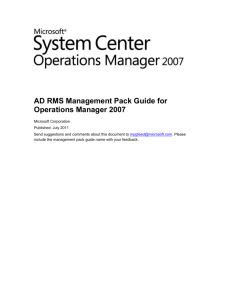 ADRMS Management Pack Guide
