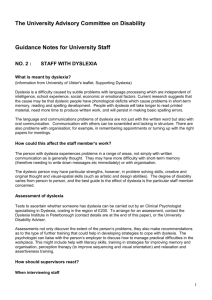 Guidance Notes for University Staff