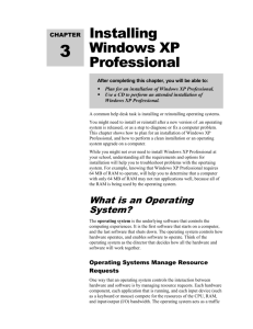 Installing Windows XP Professional