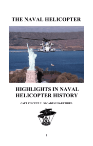Brief Highlights of Cornerstone Events in US Naval Helicopter History