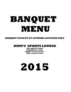 banquet menu