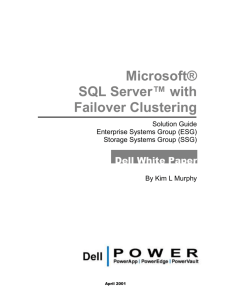 Microsoft SQL Server with Failover Clustering Solution Guide