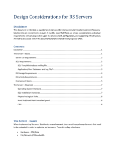 The Server – Basics