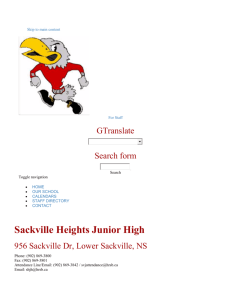This agenda belongs to - Sackville Heights Junior High