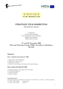 STRATEGIC FILM MARKETING International seminar Coorganizers