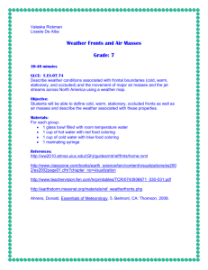 Weather Fronts and Air Masses