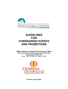 Fundraising Guidelines - UNM Hospitals