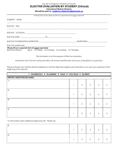 Elective Evaluation Form