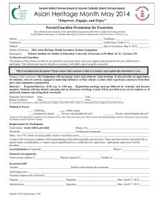 Form 511C: Parent/Guardian Permission for Excursion