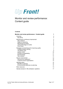 Monitor and review performance – Content guide