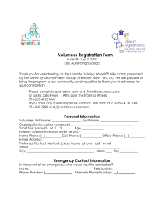 Volunteer Registration Form June 28