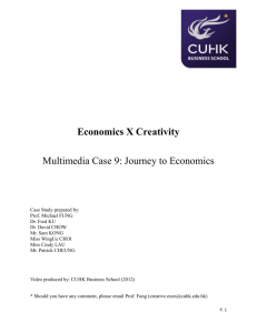 Economics X Creativity Multimedia Case 9: Journey to Economics