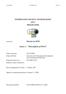 information society technologies - Istituto Nazionale di Fisica Nucleare