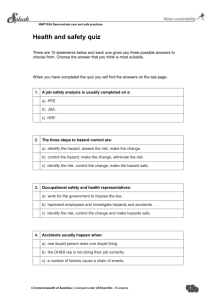 Health and safety quiz (Word 159Kb)