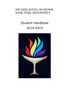 Starr King School for the Ministry Student Handbook 2014