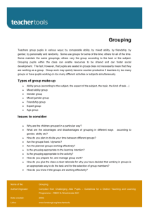 Grouping - Teacher Tools