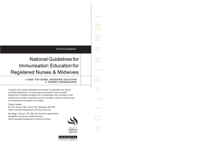 National Guidelines for Immunisation Education for Registered