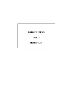 Unit 11 – Healthy Life