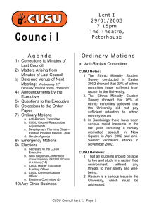 CUSU Council L1 agenda paper