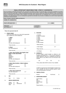 EQUAL OPPORTUNITY MONITORING FORM