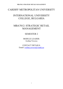mba7012: strategic retail management