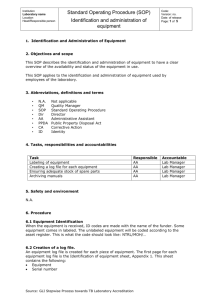 6.1 Equipment Identification