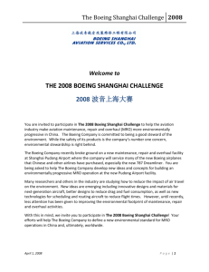 The Boeing Shanghai Challenge
