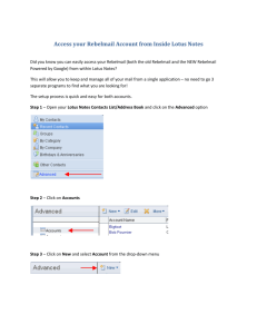 Access your Rebelmail Account from Inside Lotus Notes