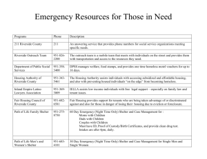 Emergency Resources for Those in Need