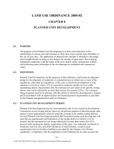 Chapter 8-Planned Unit Development