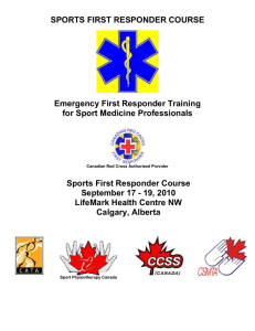 sports first responder - Sport Medicine Council of Alberta