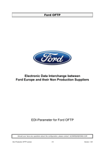 Essential activities to establish an EDI connection with Ford